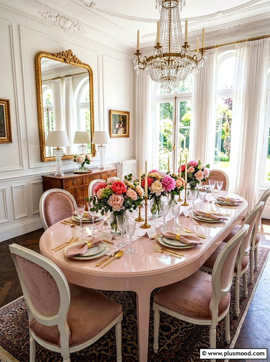 Peony Pastel Table - 25 summer floral table decor ideas