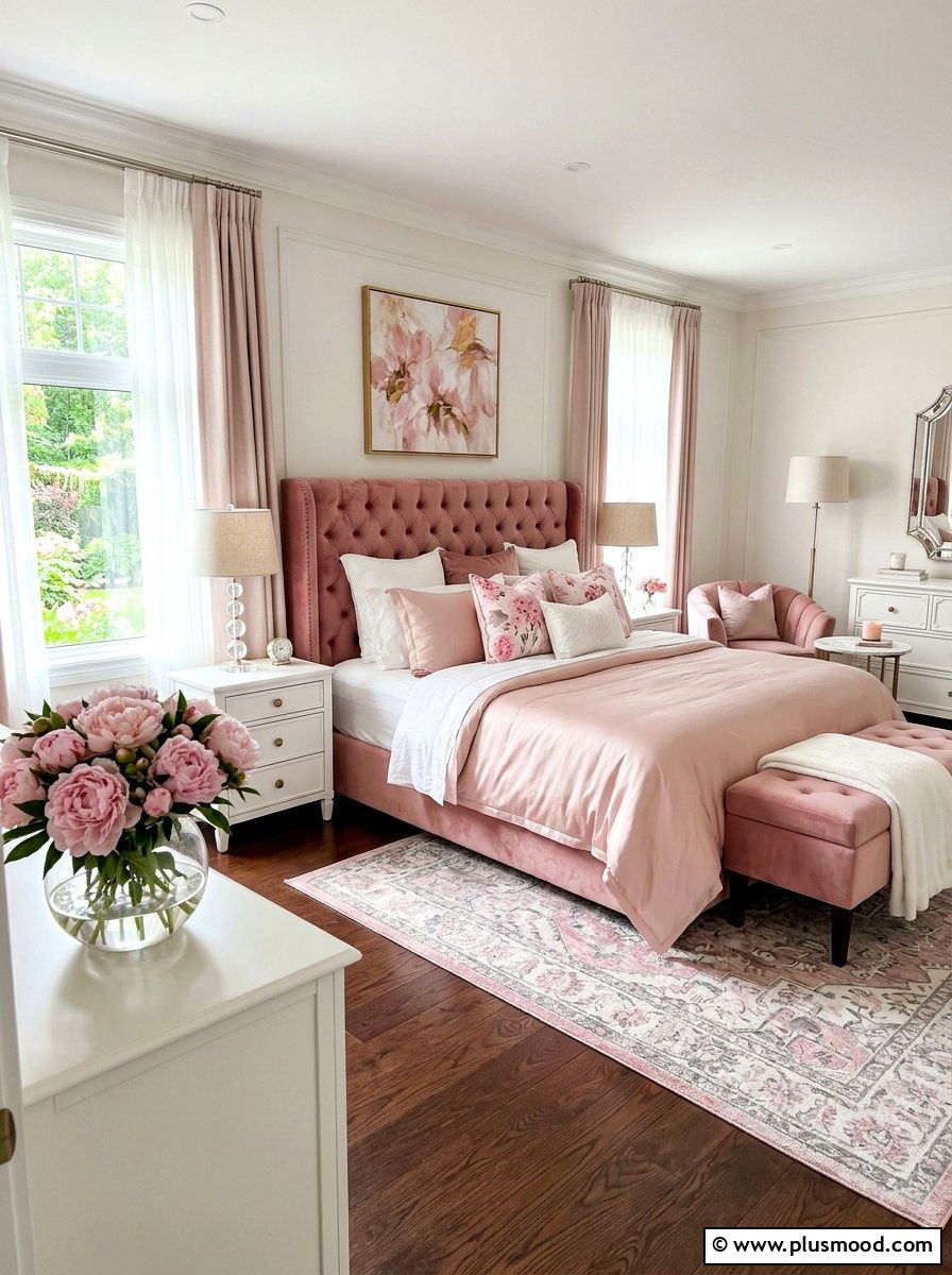 Peony bedroom flower - 25 summer flower decor ideas for bedroom
