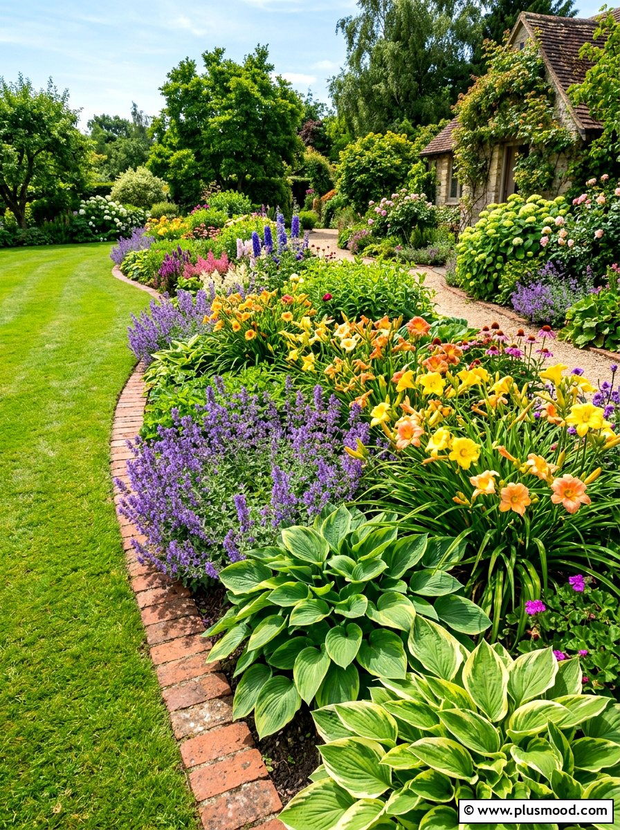 Perennial Border - 25 summer front yard curb appeal ideas