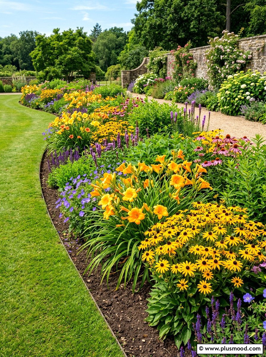 Perennial Flower Border - 25 summer flower garden ideas