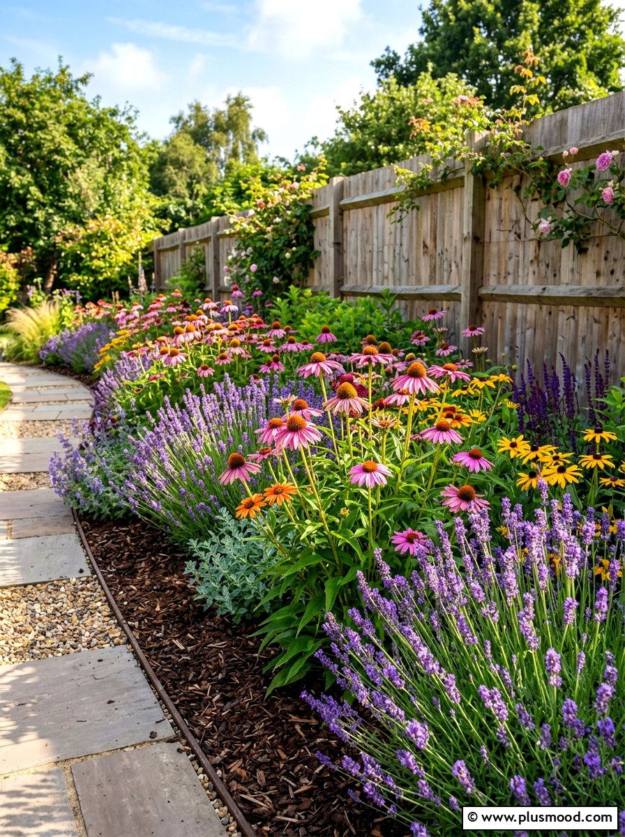 Perennial Plant Border - 25 small backyard ideas low maintenance
