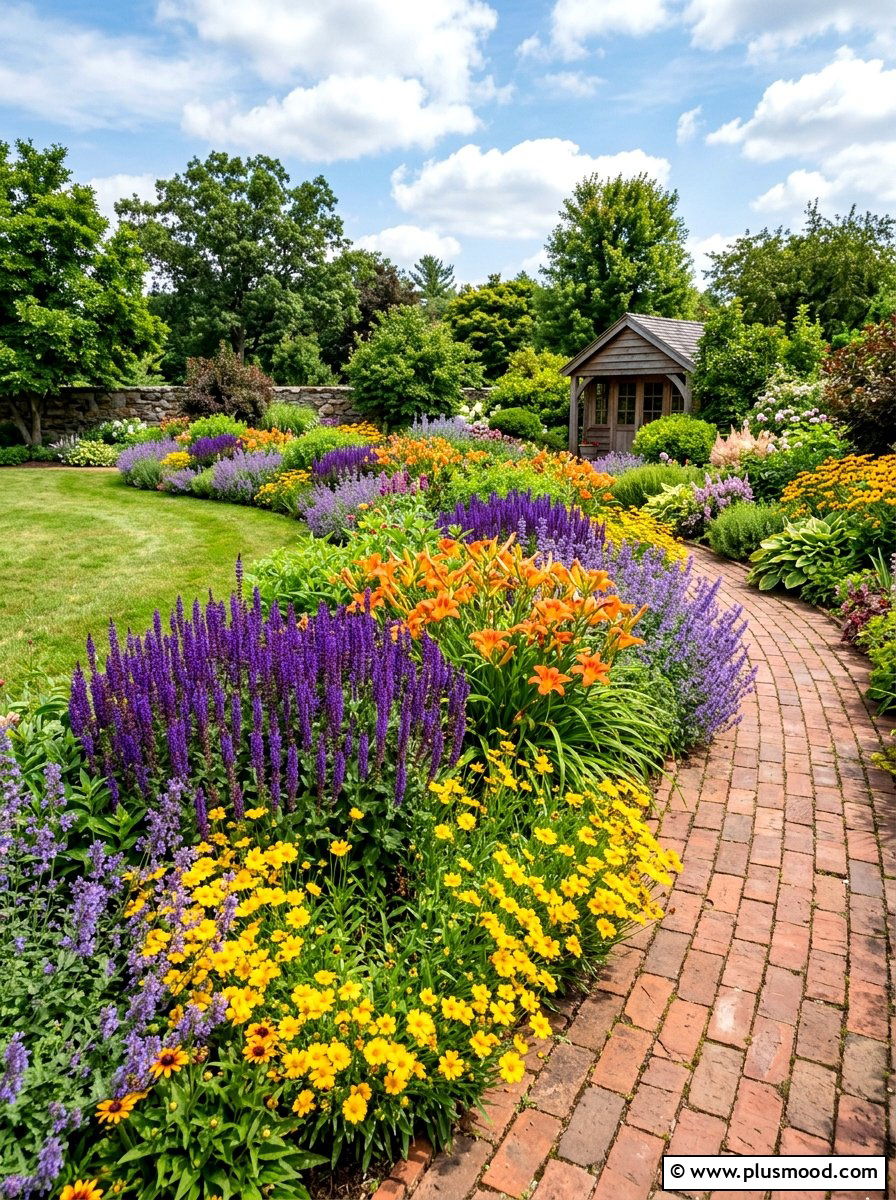 Perennial border garden - 25 summer flower bed ideas
