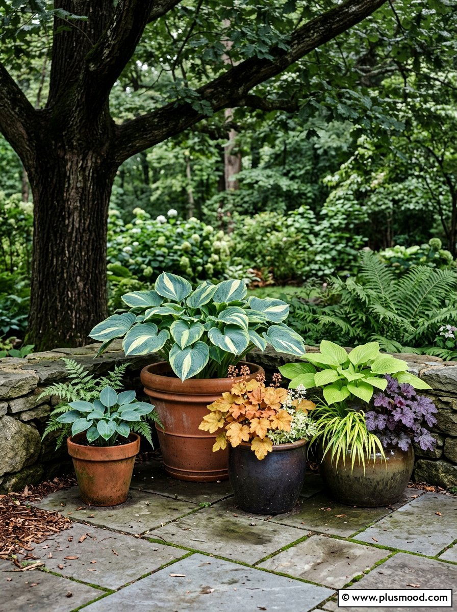 Perennial container garden - 25 small backyard ideas with container garden