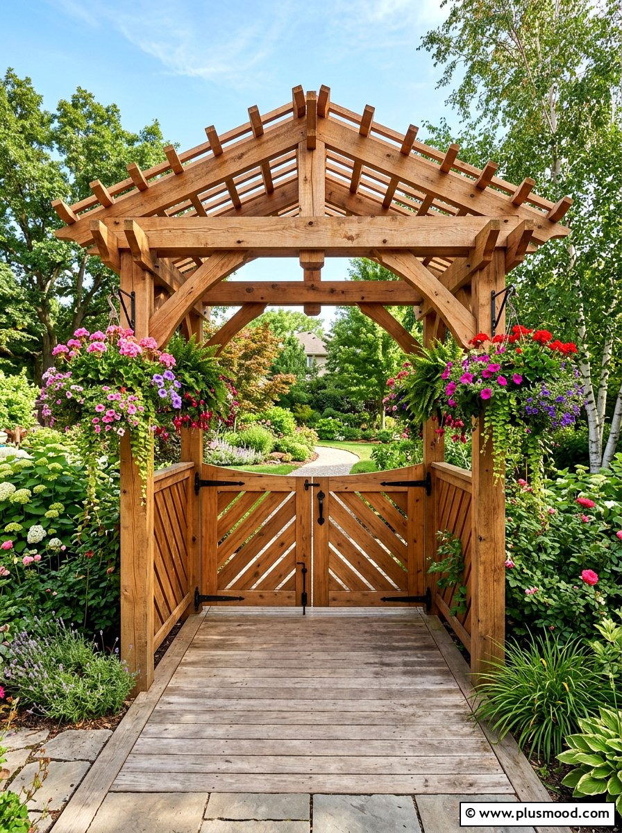 Pergola Gate Entry - 25 small backyard ideas with gate entry