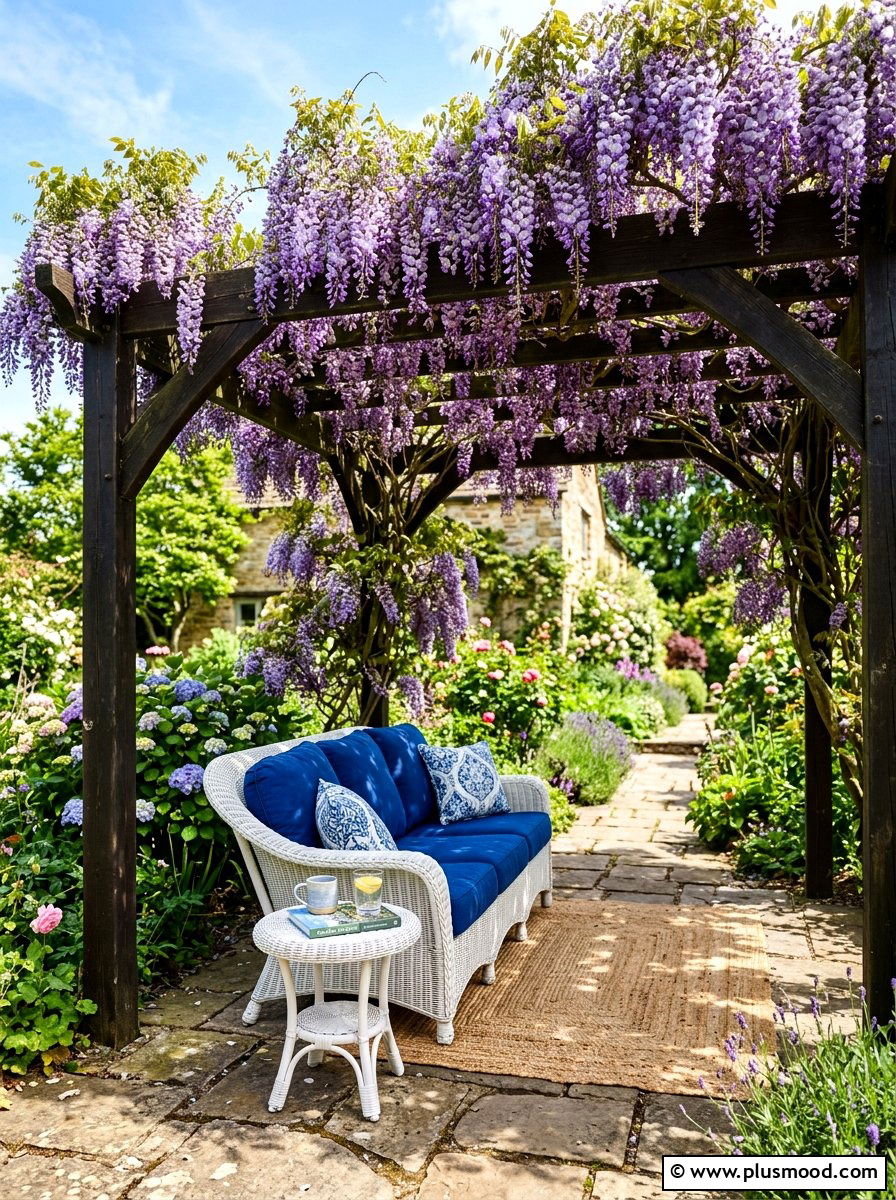 Pergola Seating - 25 summer backyard entertaining ideas