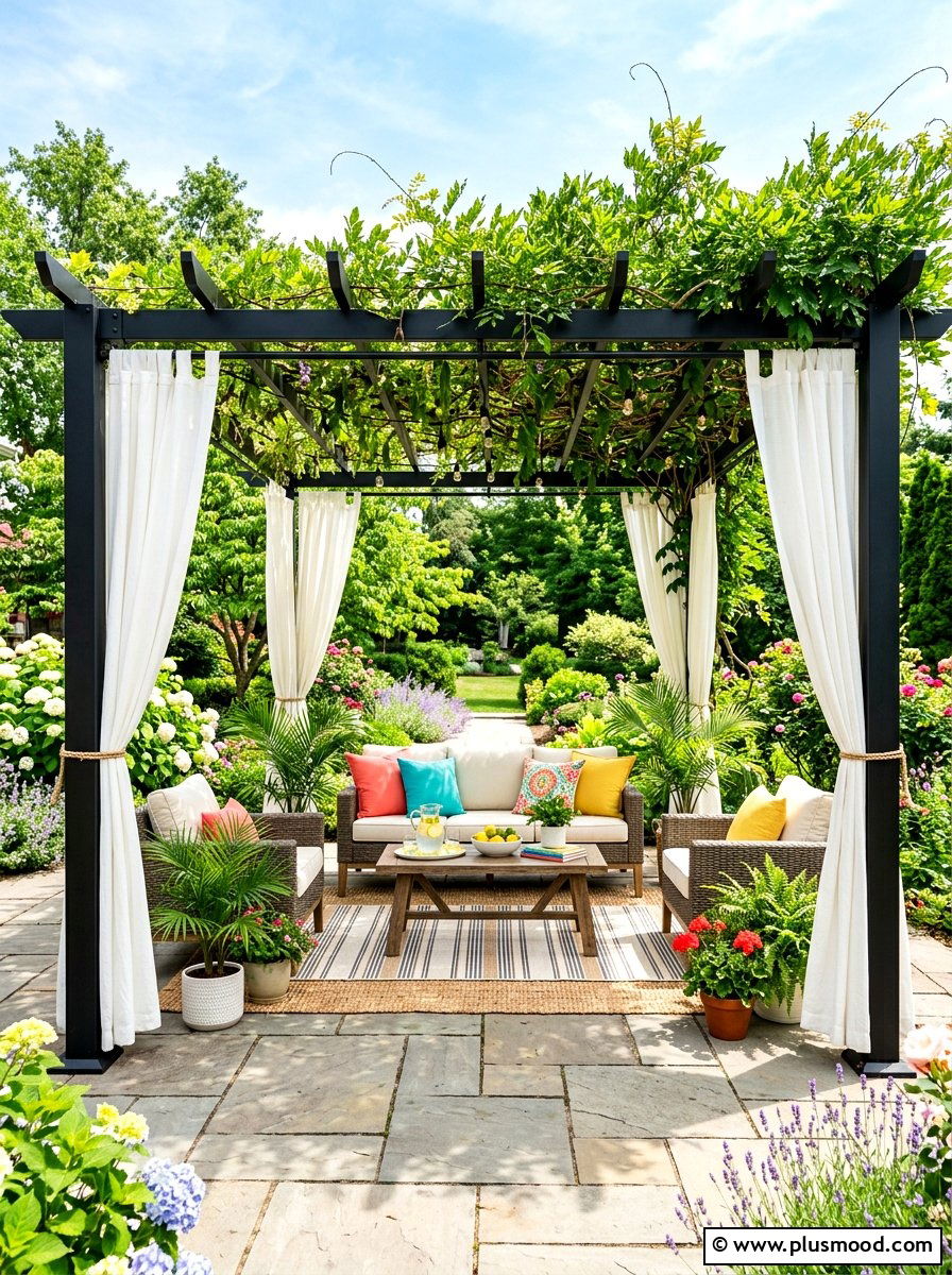 Pergola Shade Structure - 25 summer backyard ideas for small spaces