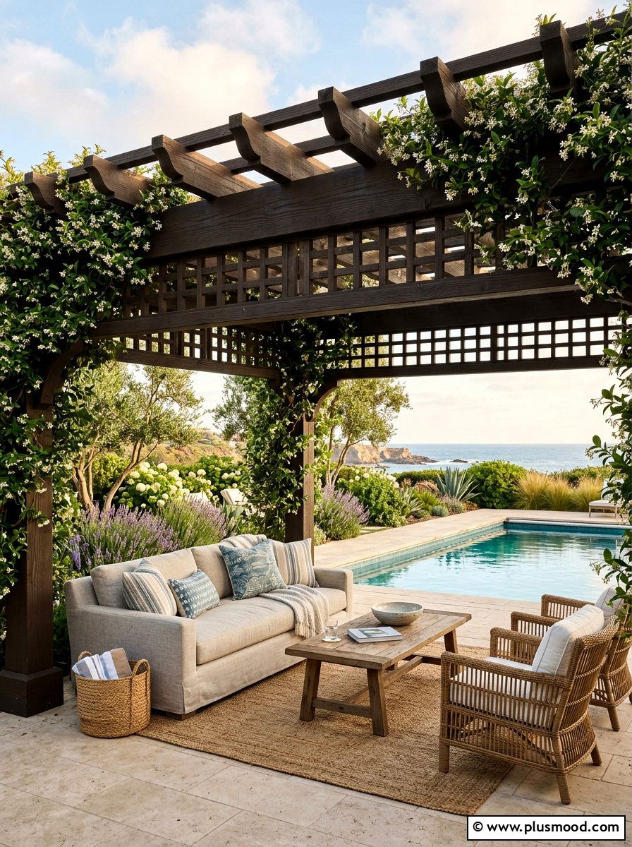 Pergola Shade Structure - 25 pool landscaping ideas for Florida homes