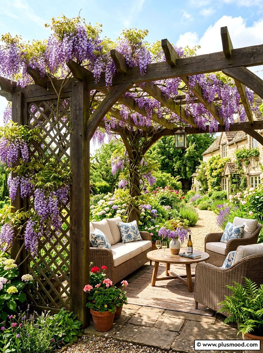 Pergola Side Panel - 25 summer garden trellis ideas