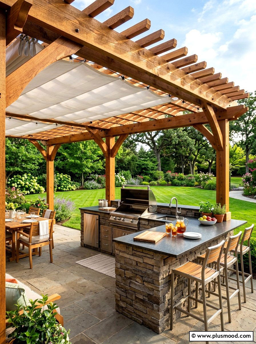 Pergola With Canopy - 25 summer patio ideas for hot weather