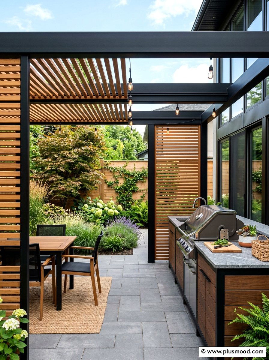 Pergola With Privacy Screen - 25 small backyard ideas with privacy screen