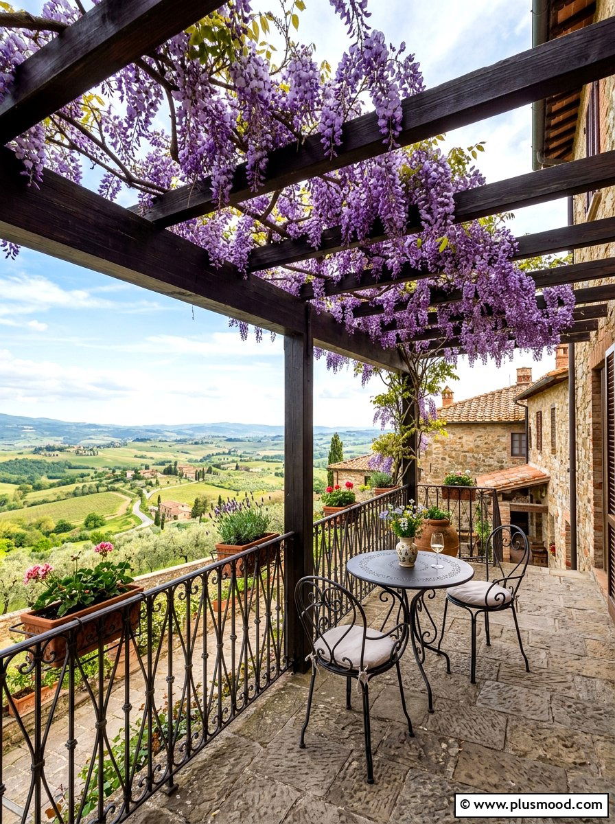 Pergola With Vines - 25 summer balcony shade ideas