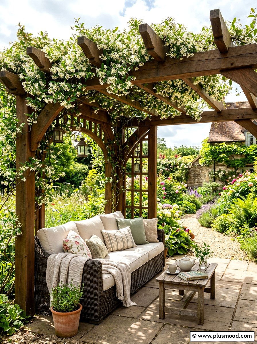 Pergola With Vines - 25 summer backyard garden ideas