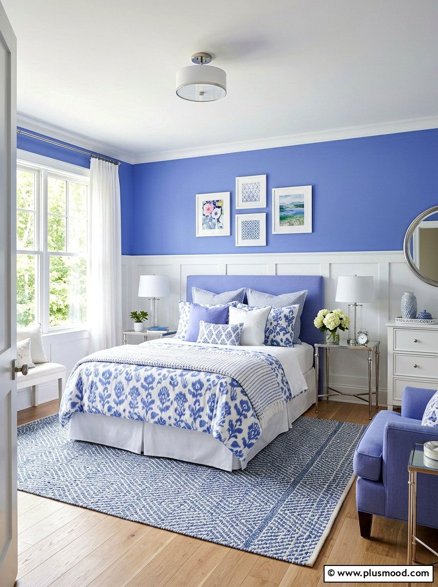 Periwinkle Blue Bedroom - 25 summer bedroom color ideas