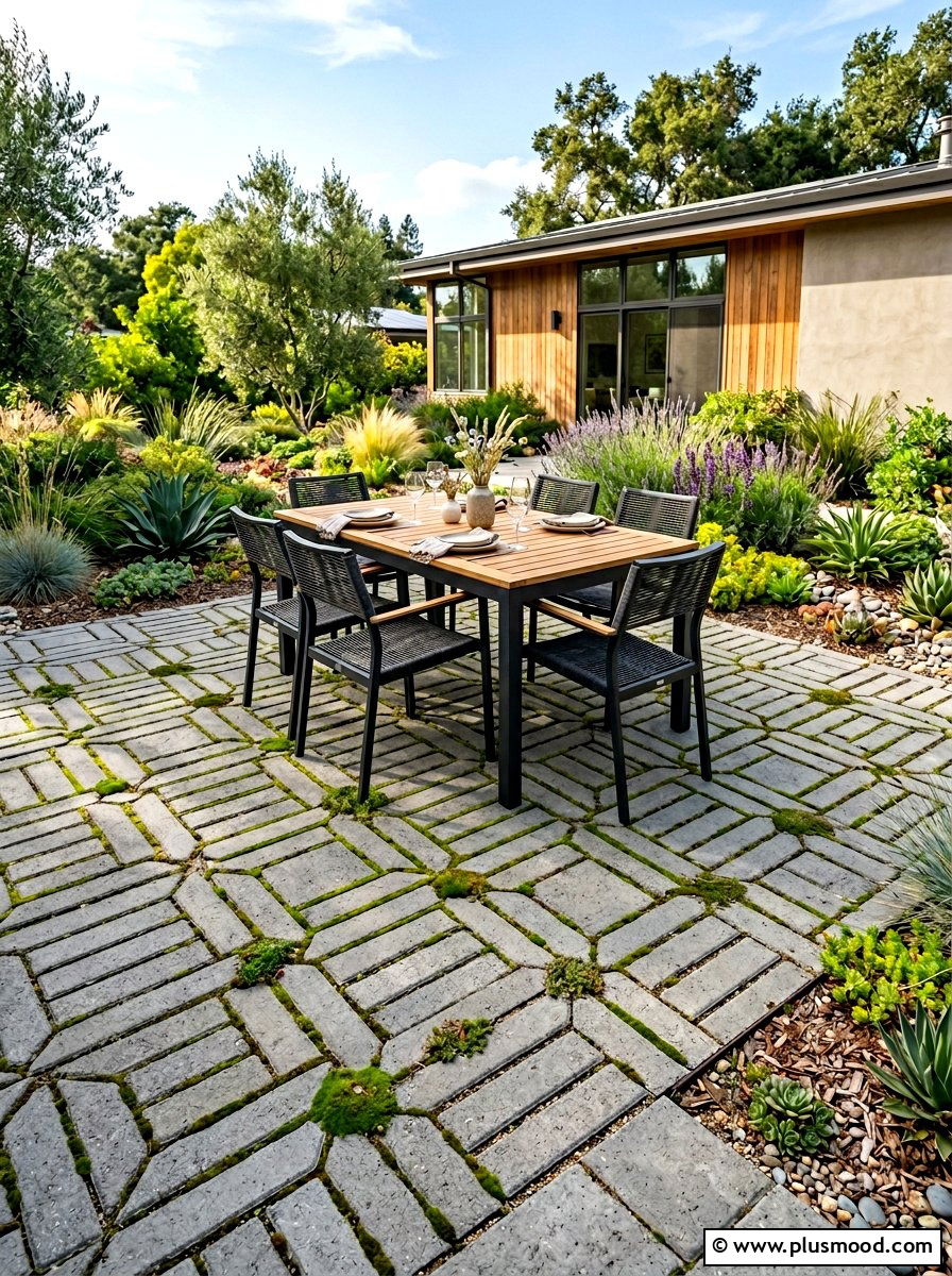 Permeable Paver Patio - 25 summer low water landscaping ideas