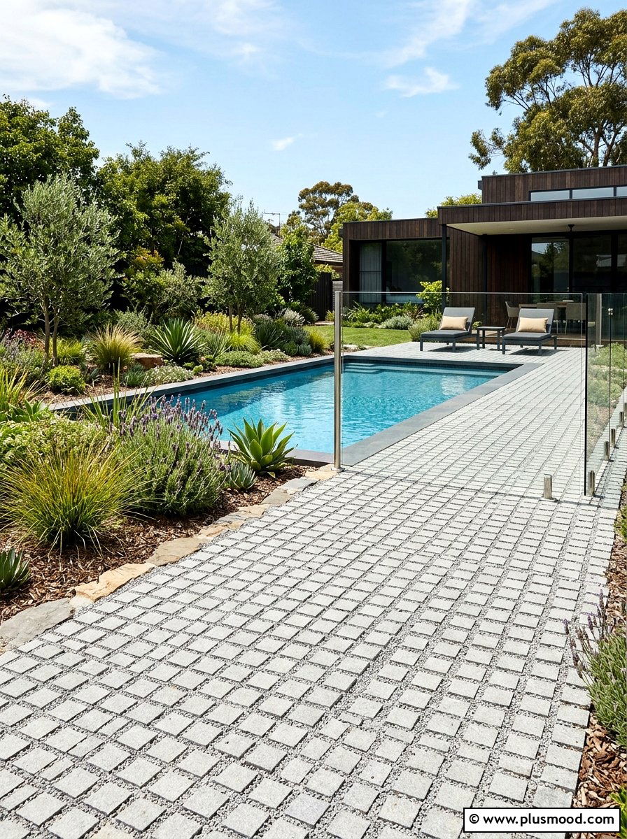 Permeable pool pavers - 25 pool landscaping ideas with pavers