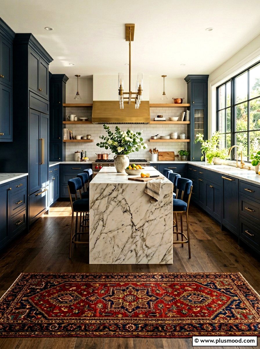 Persian Runner Rug - 25 summer to fall kitchen decor ideas