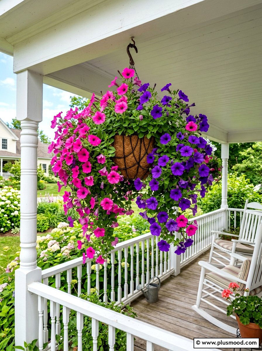 Petunia Hanging Basket - 25 summer hanging basket ideas for summer