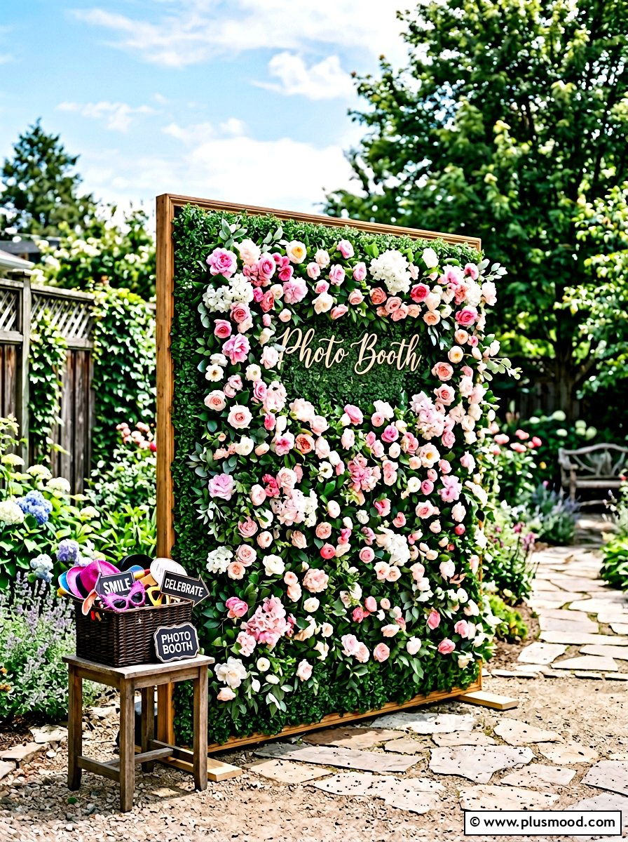 Photo Booth Wall - 25 small backyard ideas for weddings