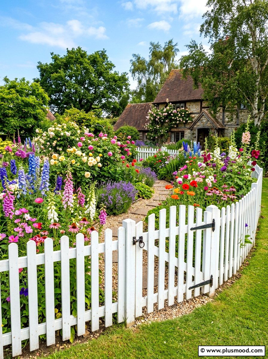 Picket Fence Garden - 25 summer coastal curb appeal ideas