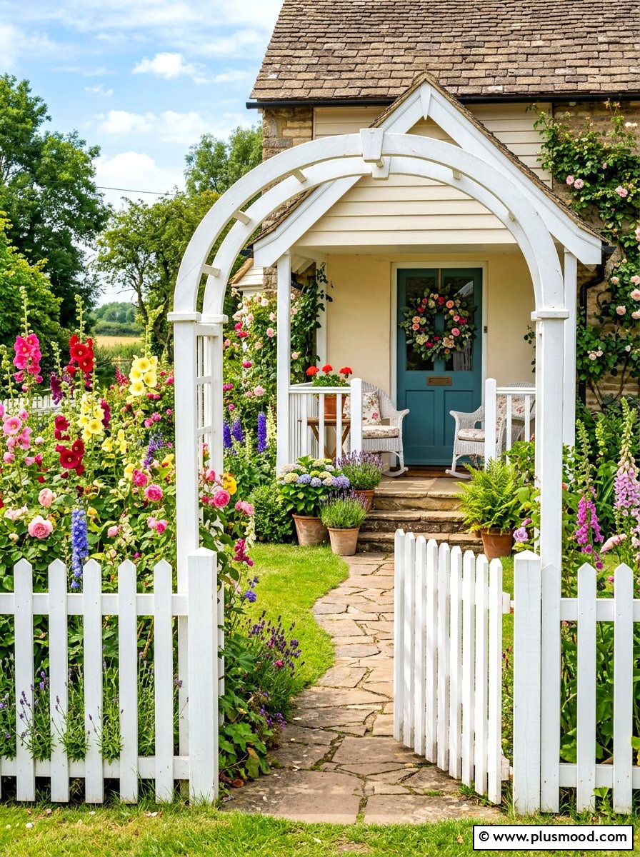 Picket Fence Porch Entry - 25 summer cottage front porch ideas
