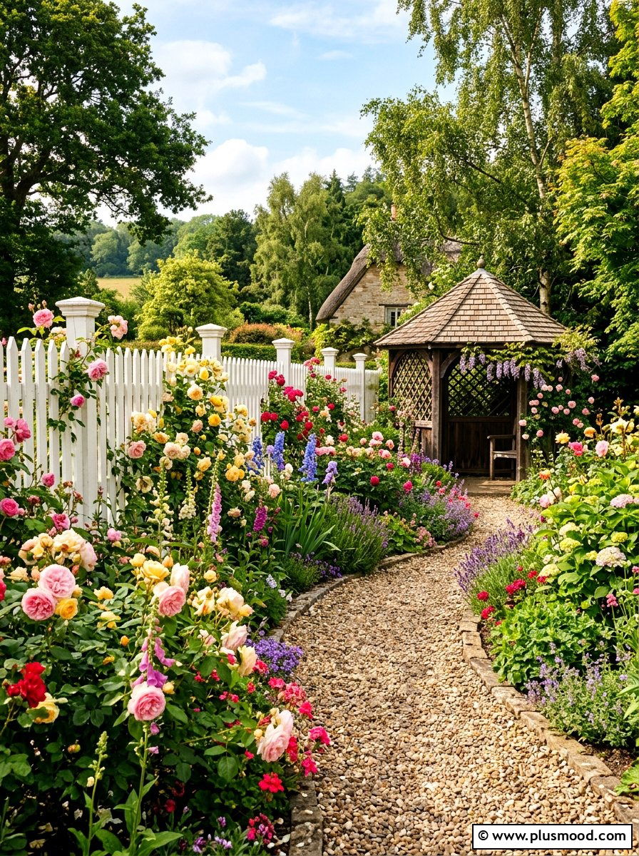 Picket Fence With Flower Beds - 25 small backyard ideas with privacy fence