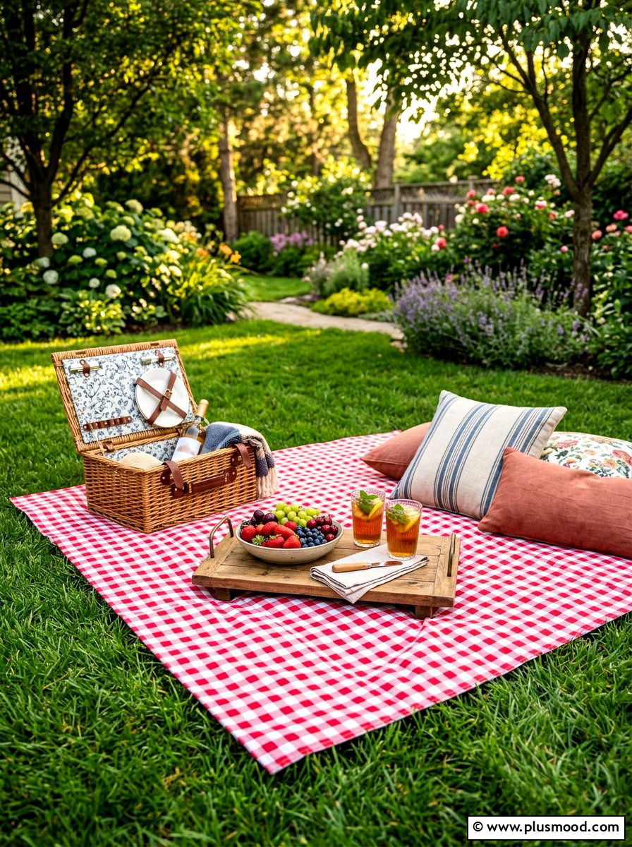 Picnic Blanket Setup - 25 last days of summer decor ideas
