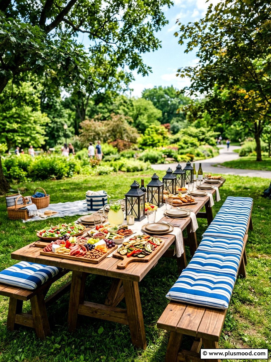 Picnic Wood Dining Table - 25 summer dining table ideas for summer