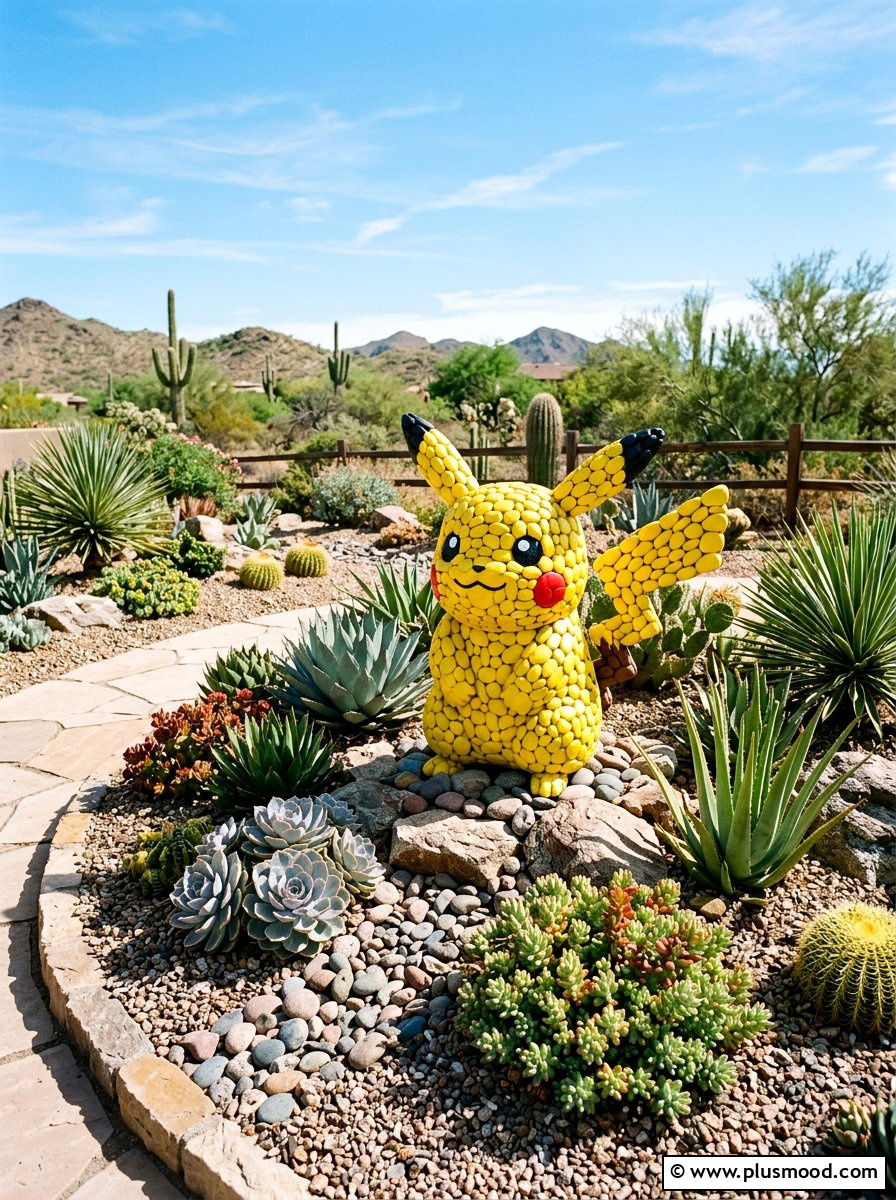 Pikachu Stone Art - 25 painted rock ideas with cartoon characters