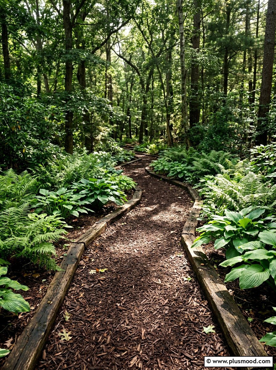 Pine Bark Mulch Path - 25 summer backyard path ideas