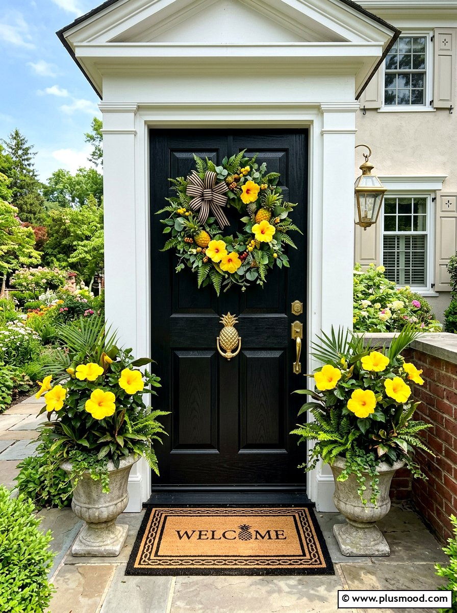 Pineapple Summer Door Decor - 25 summer door decor ideas for summer