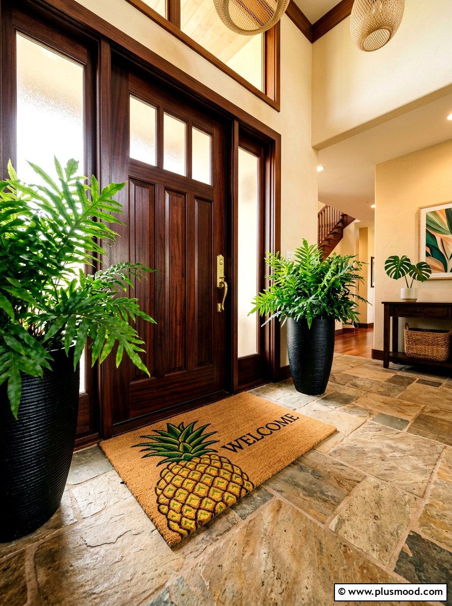 Pineapple welcome mat 1 - 25 summer welcome mat ideas for summer