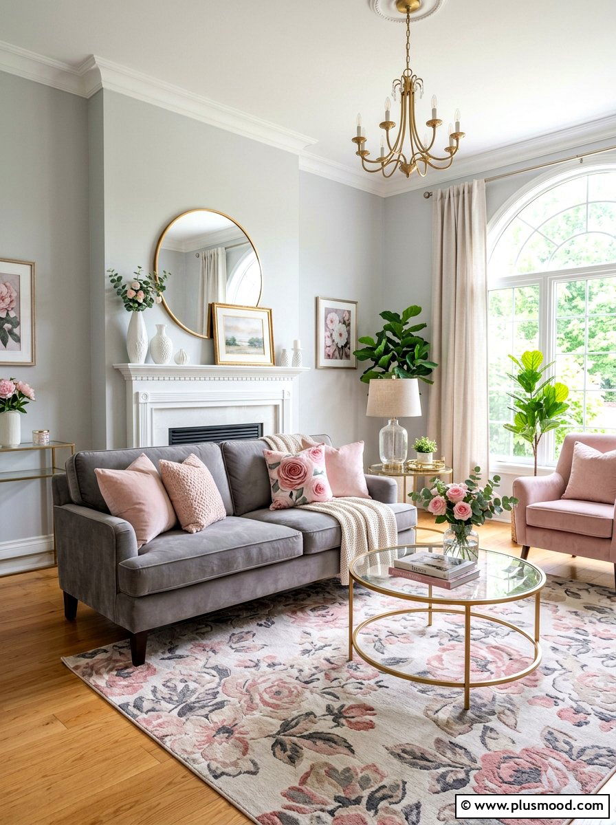 Pink And Gray Living Room - 25 summer decor ideas for gray living room