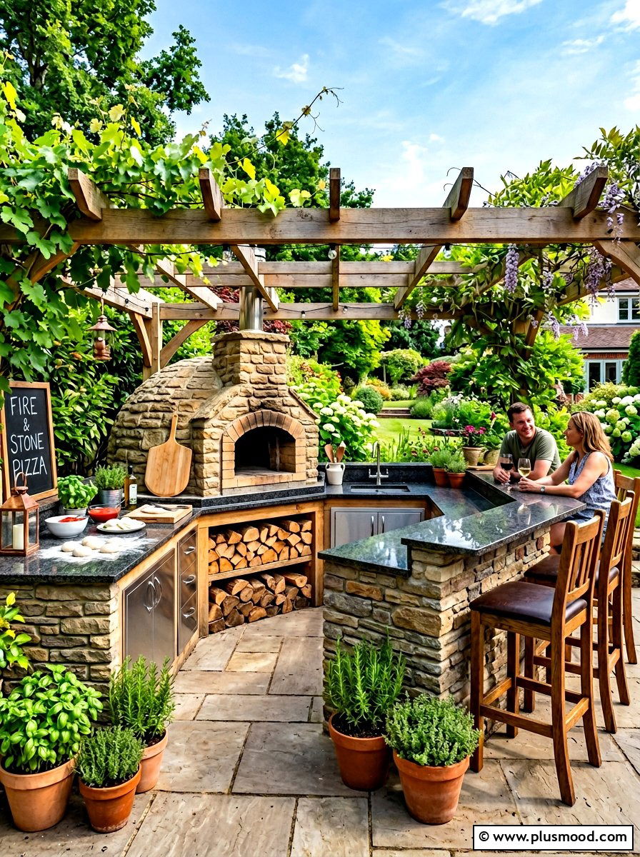 Pizza Oven Kitchen - 25 summer backyard hosting ideas