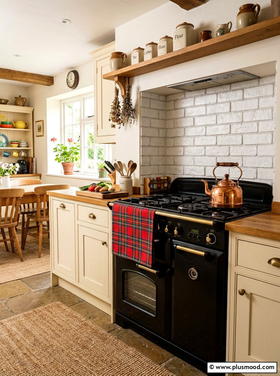 Plaid Dish Towel - 25 summer to fall kitchen decor ideas