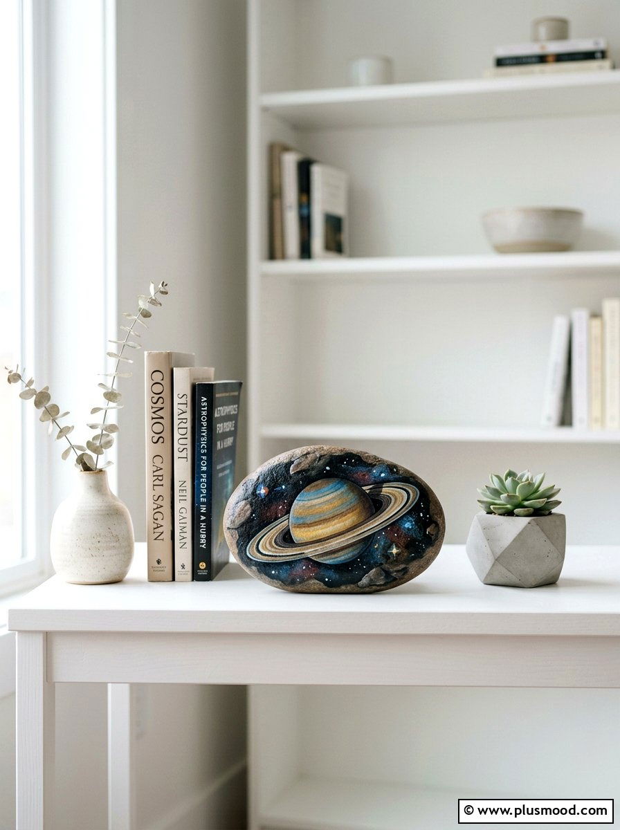 Planet rock art design - 25 painted rock ideas with galaxy design