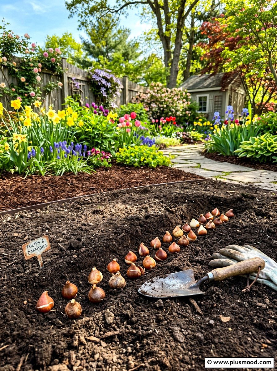 Planting Spring Bulbs - 25 end of summer garden cleanup ideas