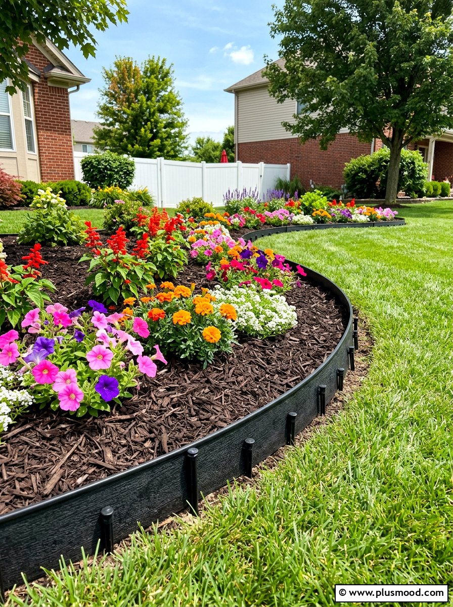 Plastic No Dig Edging - 25 summer flower bed edging ideas