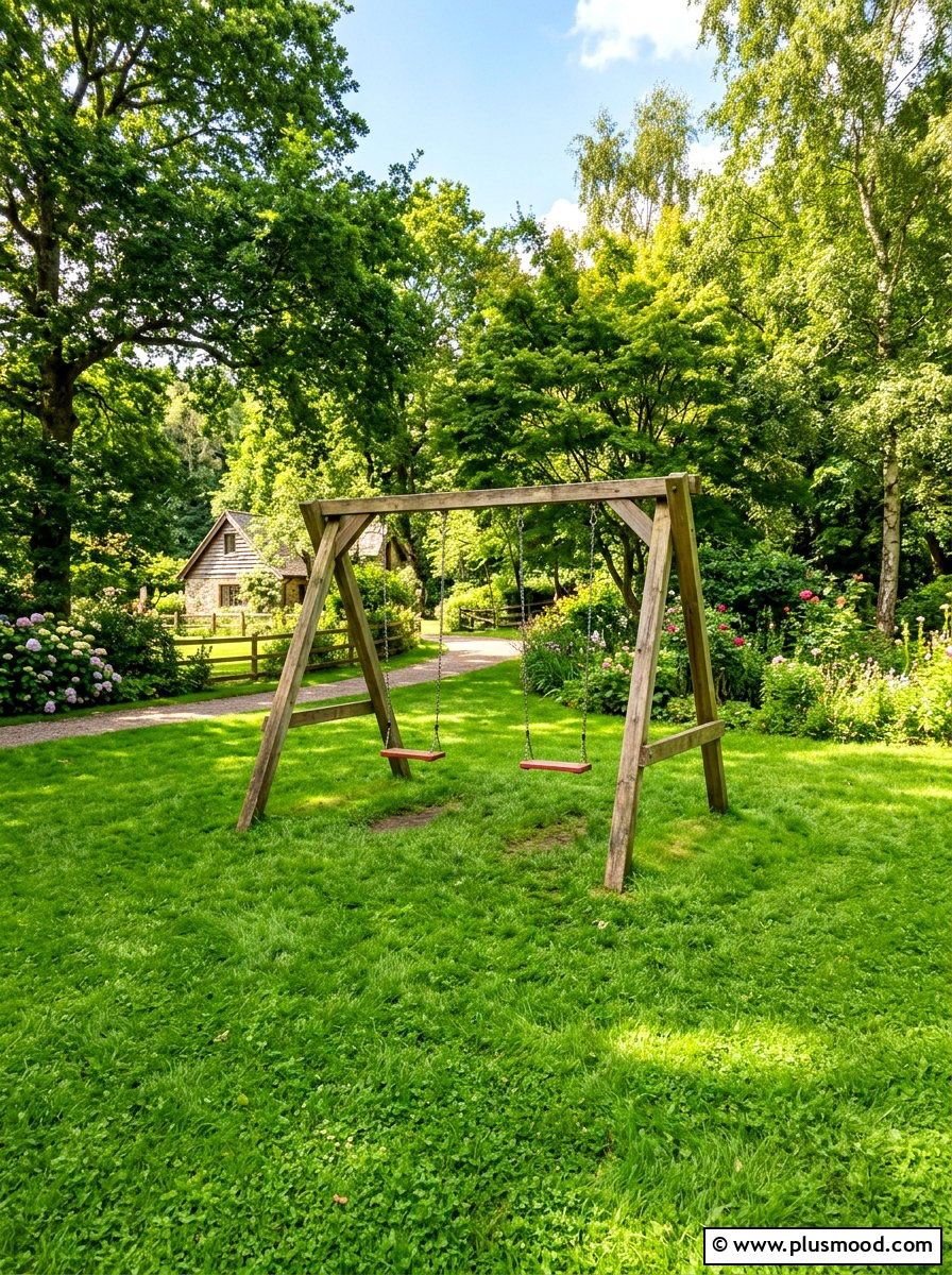Play Area Grass - 25 small backyard ideas with grass