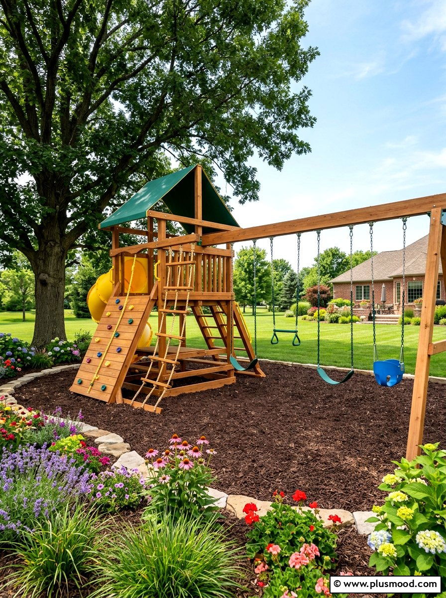 Playground Area - 25 summer backyard ideas for large yards