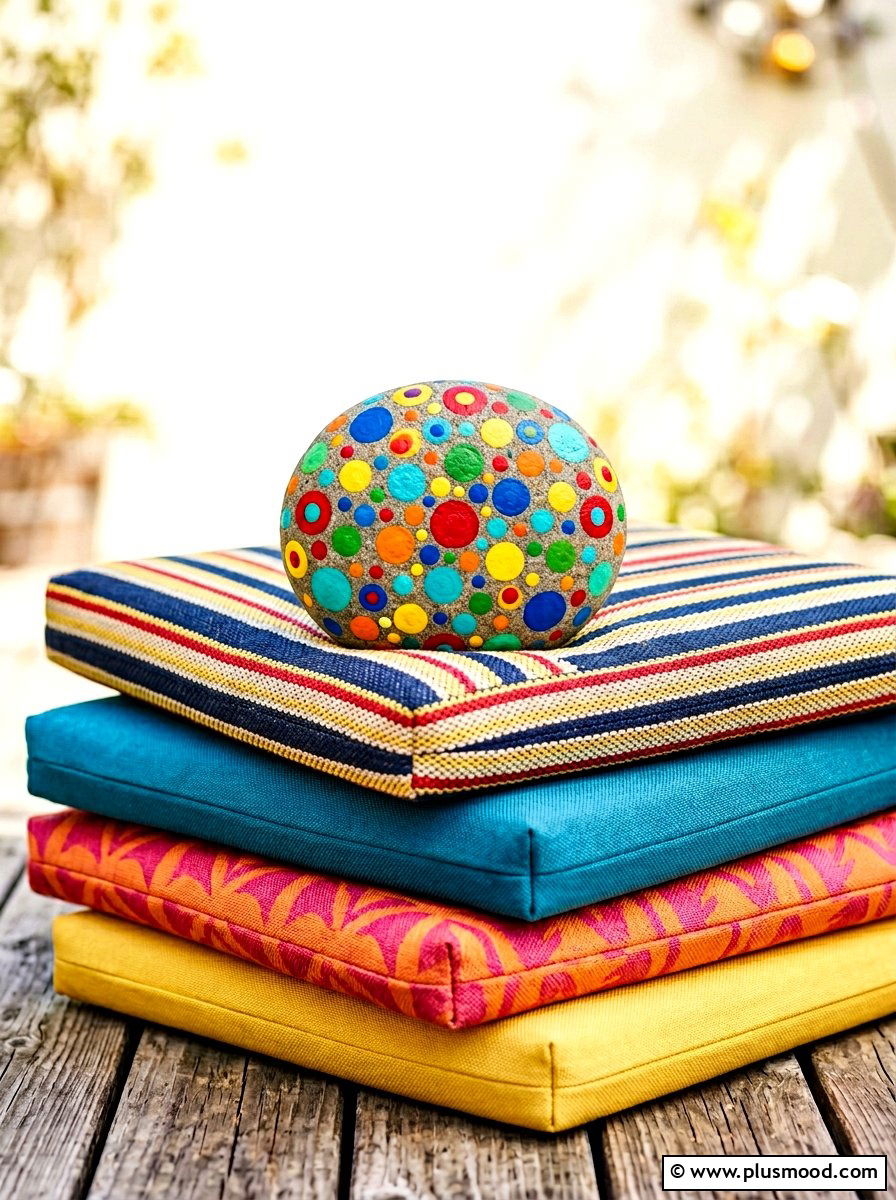 Polka dot rock - 25 painted rock ideas for beginners