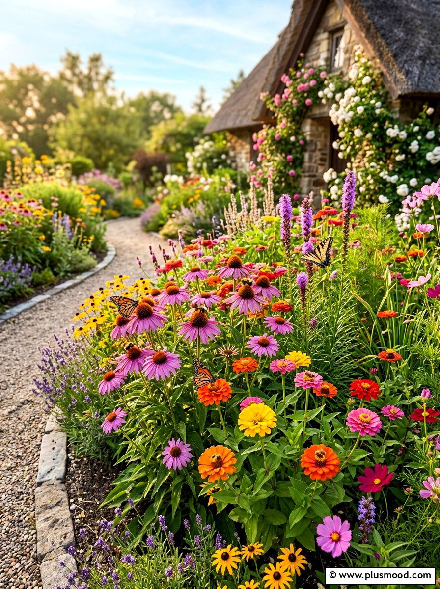 Pollinator Flower Garden - 25 summer backyard garden ideas