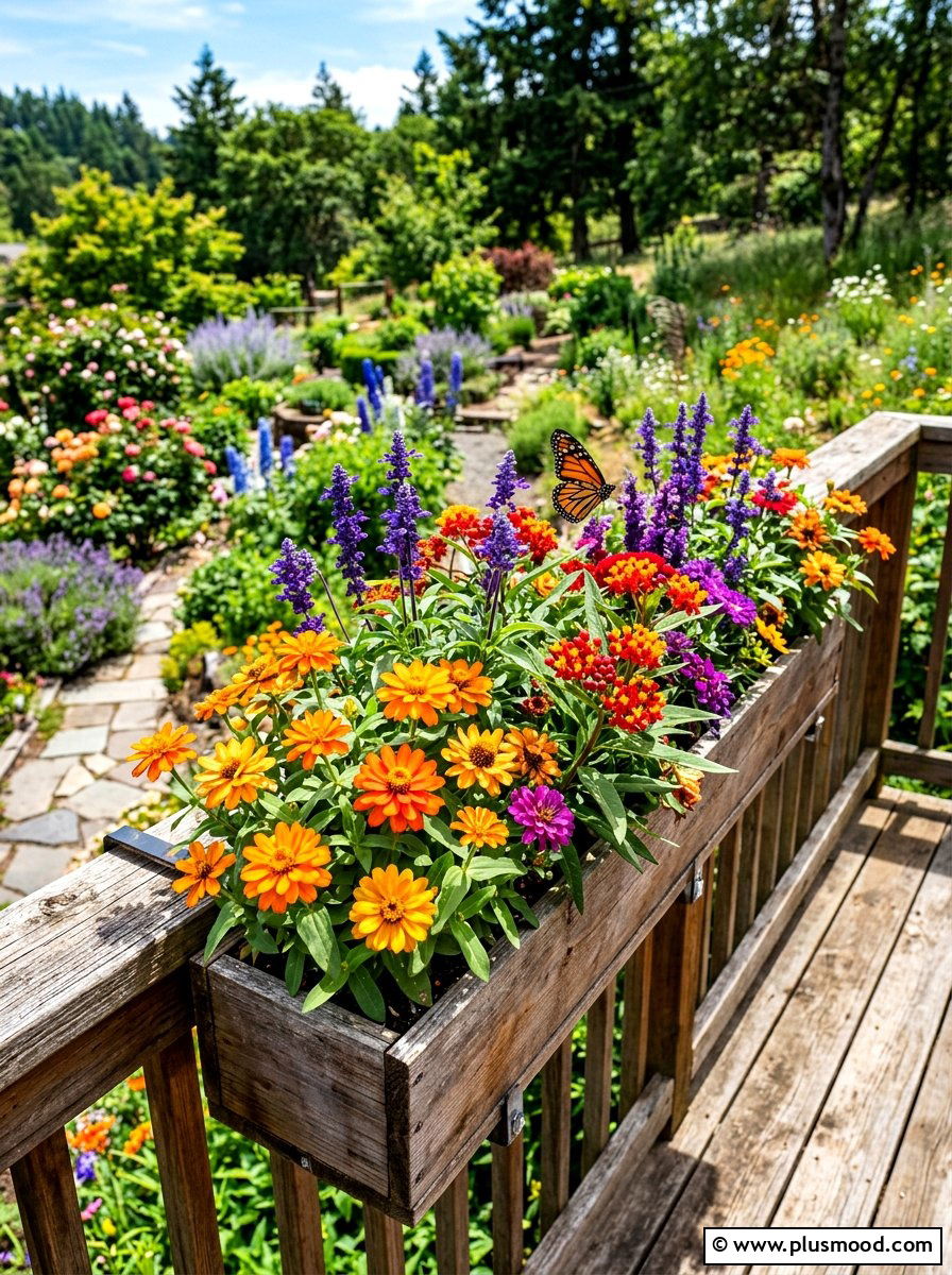 Pollinator Friendly Flower Box - 25 summer planter ideas