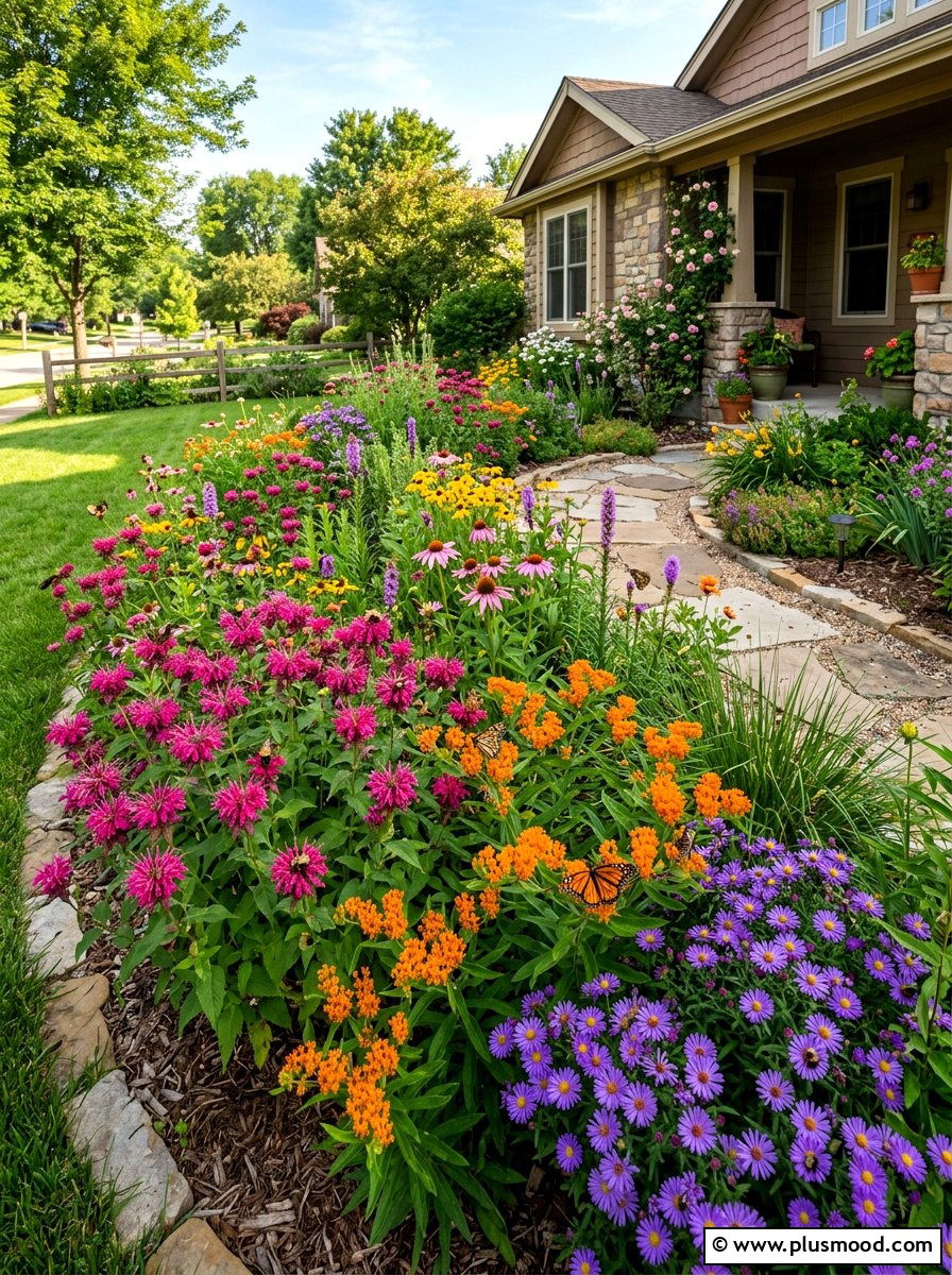Pollinator Garden With Native Flowers - 25 summer flower bed ideas for front yard