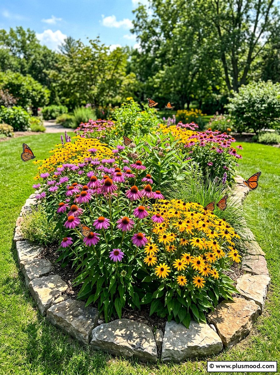 Pollinator Island Bed - 25 summer island bed ideas