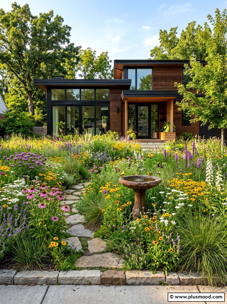 Pollinator Meadow Garden - 25 summer native plant landscaping ideas