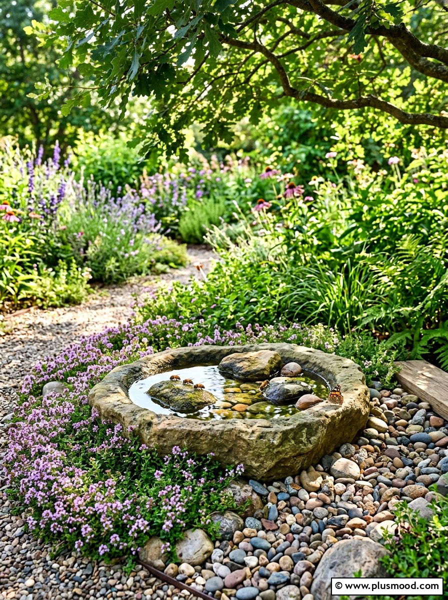 Pollinator Water Station - 25 summer pollinator landscaping ideas