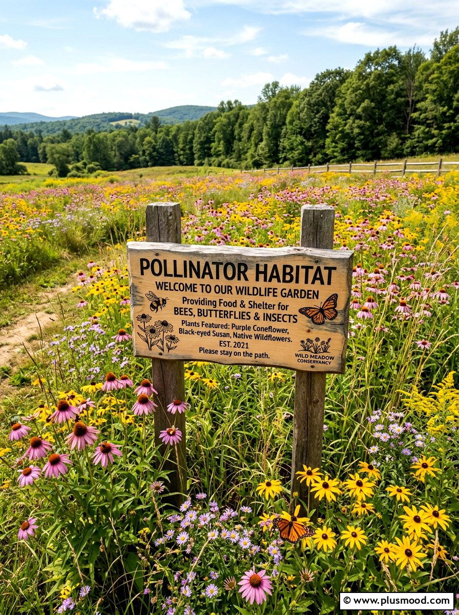 Pollinator garden sign - 25 outdoor garden decor ideas with wood signs