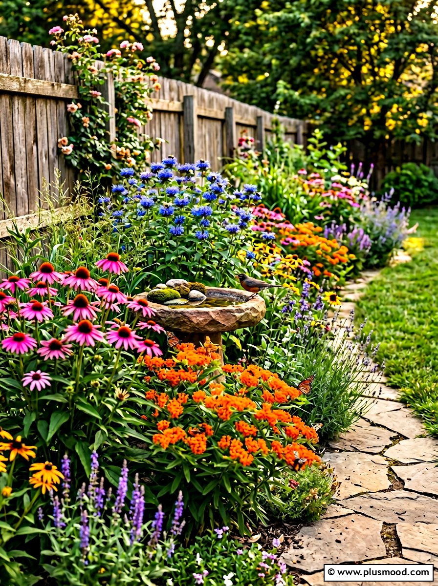 Pollinator summer flower bed - 25 summer narrow flower bed ideas