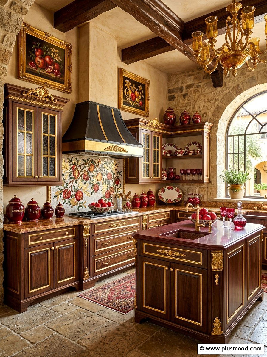 Pomegranate jewel kitchen - 25 summer fruit themed kitchen decor ideas