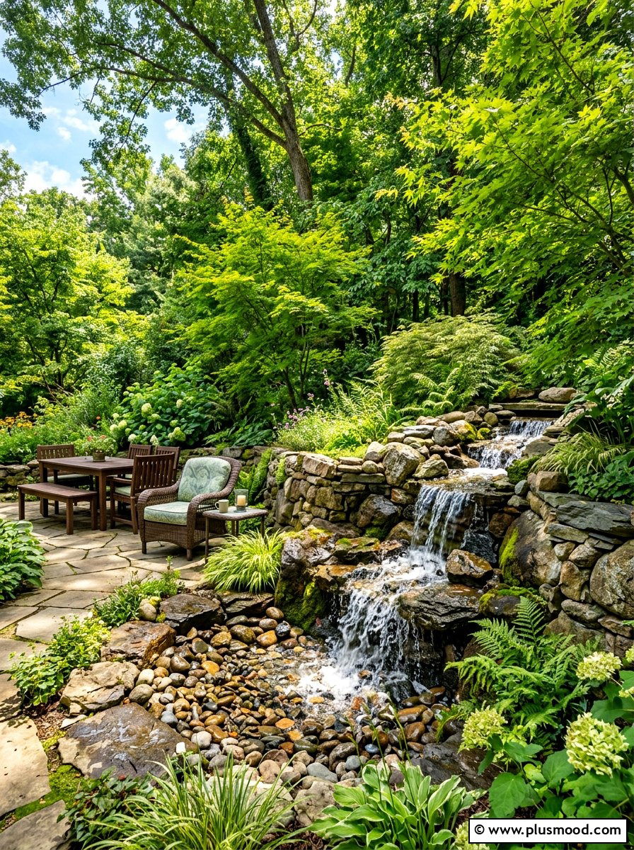 Pondless Waterfall - 25 summer patio ideas with water feature